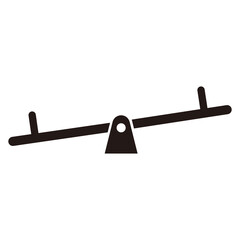 Seesaw icon, vector illustration.  Seesaw icon illustration 