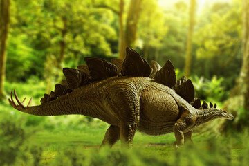 Dinosaur, Stegosaurus in the jungle
