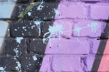 Painted brick wall.