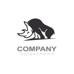 Rhino Logo image design Vector Template. Modern animal. Vector