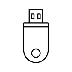USB icon vector. Flash Drive icon symbol color editable