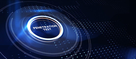 Cyber security data protection business technology privacy concept. 3d illustration. PENETRATION TEST