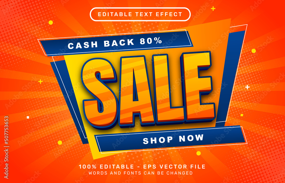 Poster sale 3d text effect and editable text effect
