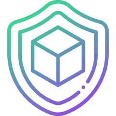 data security gradient line icon
