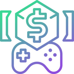 microtransaction gradient line icon