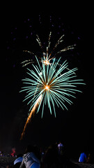 fireworks over the beach