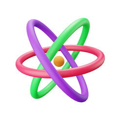 Atom 3D Icon