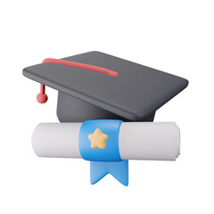 Graduation Hat 3D Icon
