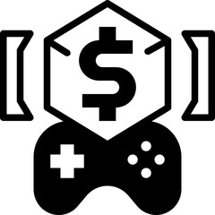 microtransaction solid line icon