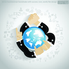 Illustration business.design modern  idea and concept think creativity. for brainstorm,Social network,success,plan,think,search,analyze,communicate, futuristic idea innovation technology.