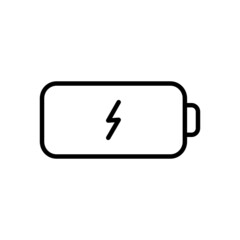 simple battery icon,  line art