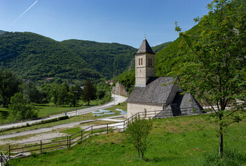 Fototapeta na wymiar Old church in Bosnia and Herzegovina near city Jajce.