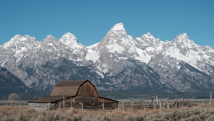 barn in the mountains