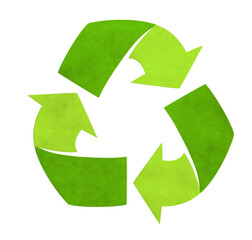 Fototapeta premium Arrows recycle symbol from paper. Reuse and renewable resources. Eco-friendly concept