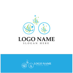 Spine care diagnostics symbol logo template vector illustration design 