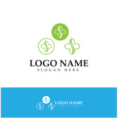 Spine care diagnostics symbol logo template vector illustration design 