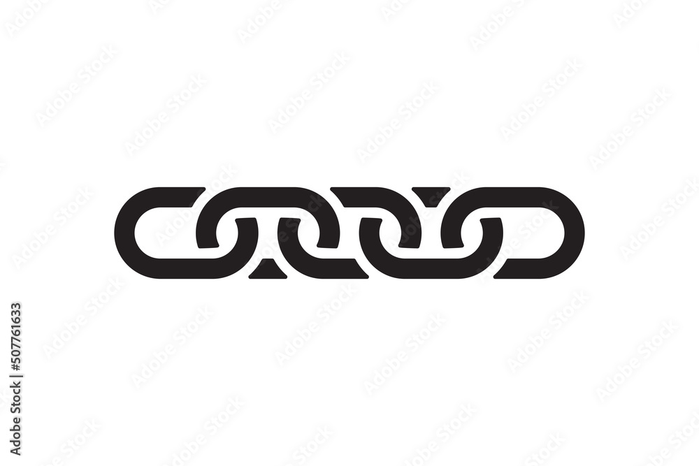 Poster chain link icon. connection sign vector illustration. linked interface design.