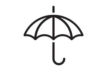 Umbrella rain protection vector icon. Parasol for rainy day protect.