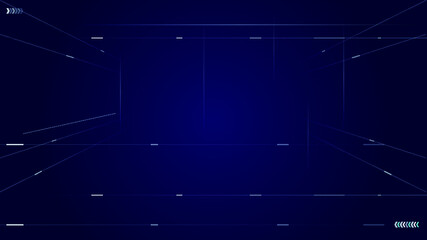 Obraz premium The criss-crossing lines form a background with a sense of technology space