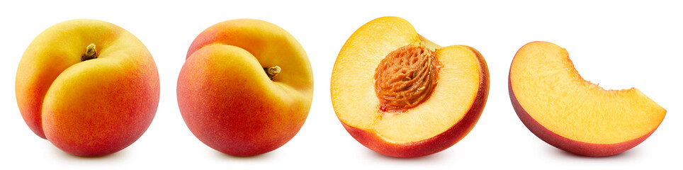 Peach isolated on white background