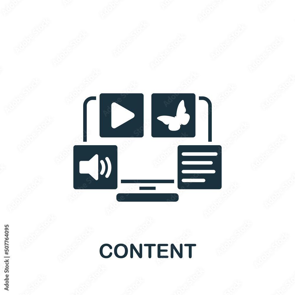 Poster content icon. monochrome simple web design icon for templates, web design and infographics