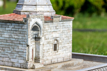 Asik Pasha Mausoleum (Kirsehir) in Miniaturk Park of Istanbul, Turkey.