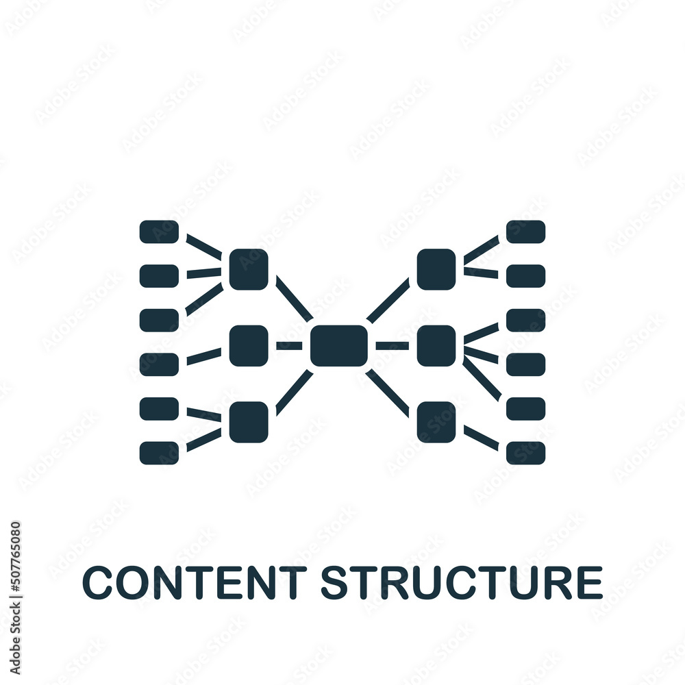 Poster content structure icon. monochrome simple web design icon for templates, web design and infographics