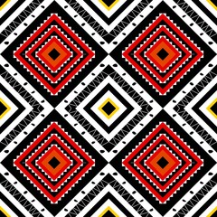 seamless ethnic pattern tribal pattern Designed with vintage geometric shapesillustration