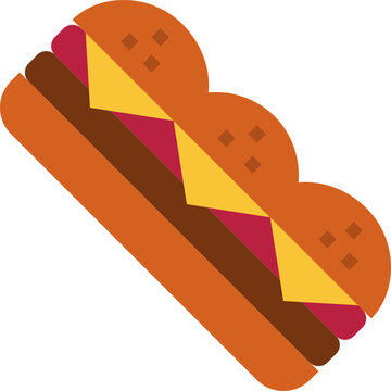 Cheesesteaks Flat Icon