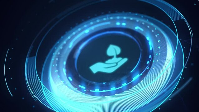 Green technology renewable energy eco friendly ecology saving zero waste. ESG Environmental Social Governance concept.