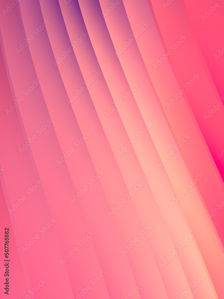 Poster Trendy colorful wave gradient illustration. Abstract creative design. Future background. 3d rendering