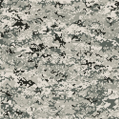 Pixelated camouflage mimetic wallpaper abstract vector seamless pattern