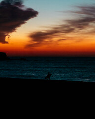 sunset on the beach