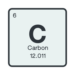 Carbon element from the periodic table