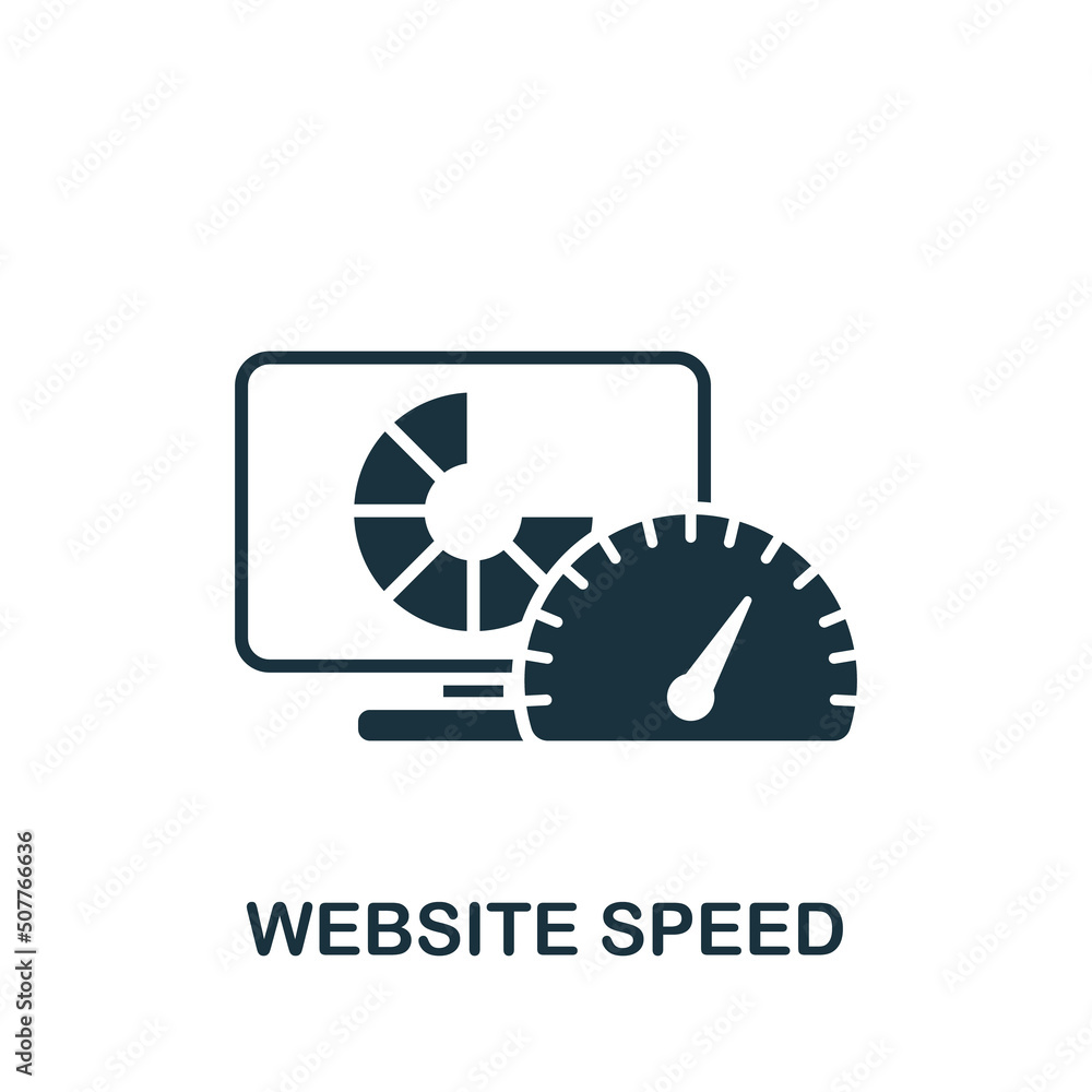 Poster website speed icon. monochrome simple web design icon for templates, web design and infographics