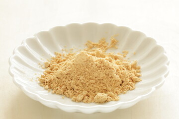 Japanese food ingredient, soy powder for healthy food image