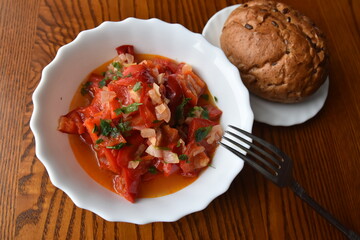 Fried peppers in a bowl