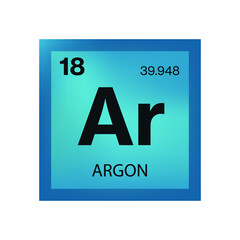 Argon element from the periodic table