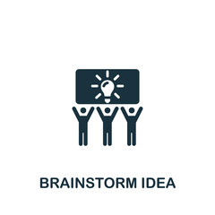 Brainstorm Idea icon. Monochrome simple Web Development icon for templates, web design and infographics