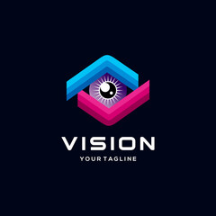 Modern Vision Logo Design Template