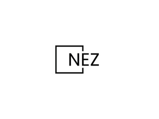 Obraz premium NEZ Letter Initial Logo Design Vector Illustration