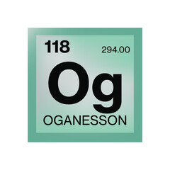 Oganesson element from the periodic table