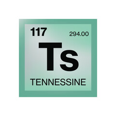 Tennessine element from the periodic table