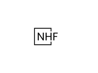 Fototapeta premium NHF Letter Initial Logo Design Vector Illustration
