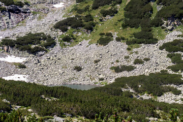 Landscape of Rila Mountain near The Scary lake, Bulgaria