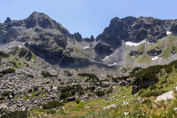 Landscape of Rila Mountain near The Scary lake, Bulgaria