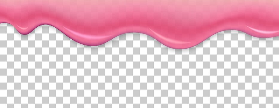 Dripping candy jam. Splash melt pink syrip. Vector drop liquid.
