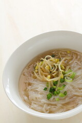 Vietnamese food, soy sprout and rice noodles for vegetarian food image