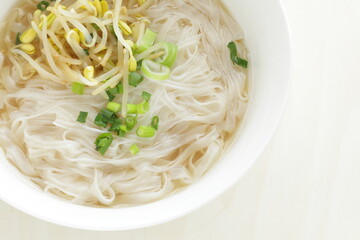 Vietnamese food, soy sprout and rice noodles for vegetarian food image