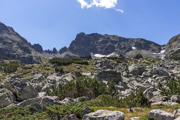 Landscape of Rila Mountain near The Scary lake, Bulgaria
